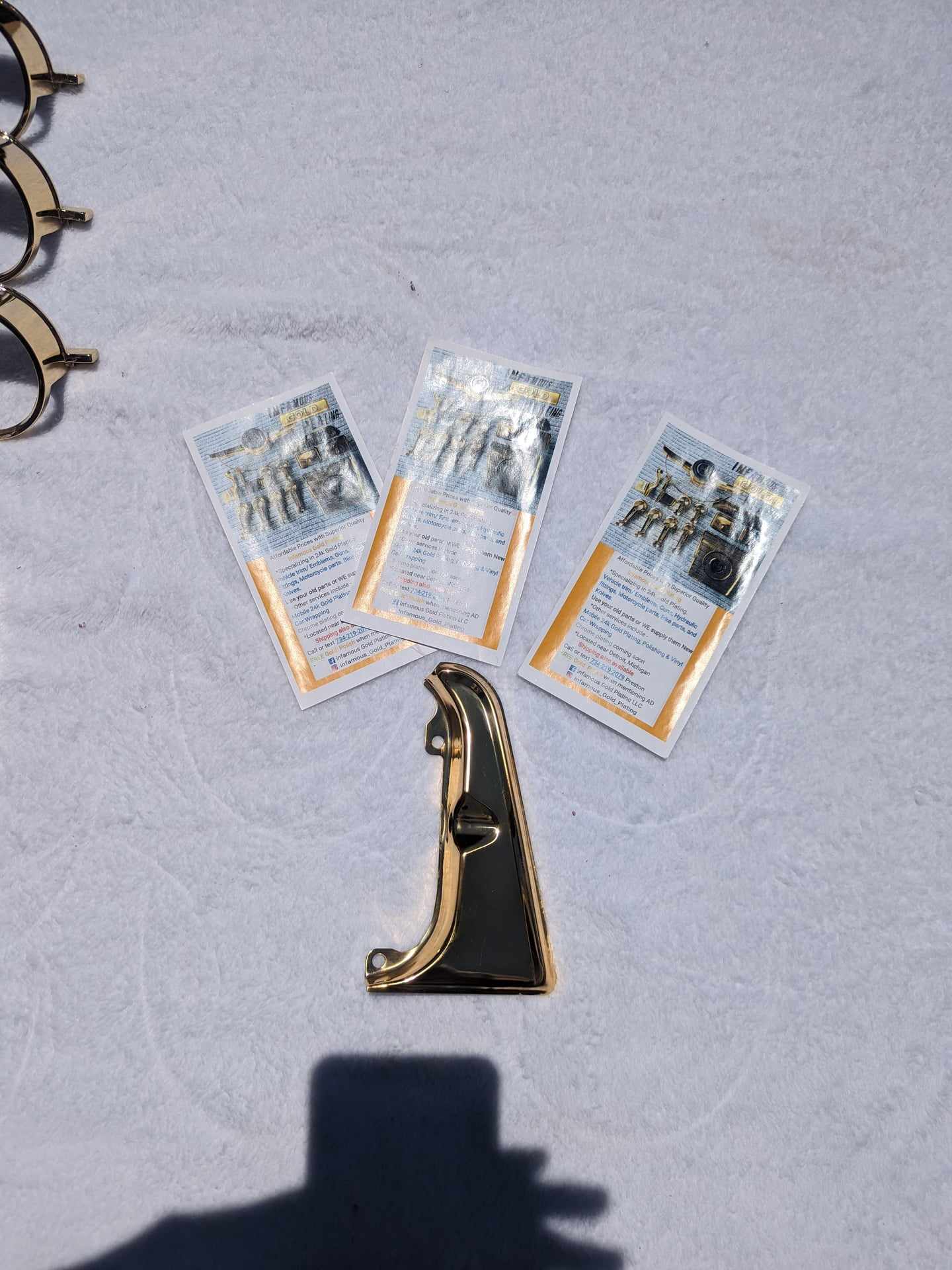 Impala gas door scratch guard Triple 24k Gold plated