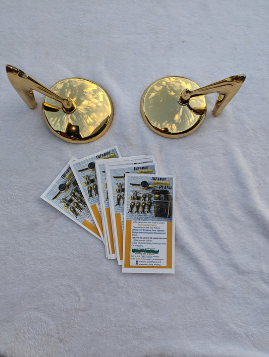 Impala outside Mirror set Triple 24k Gold plated