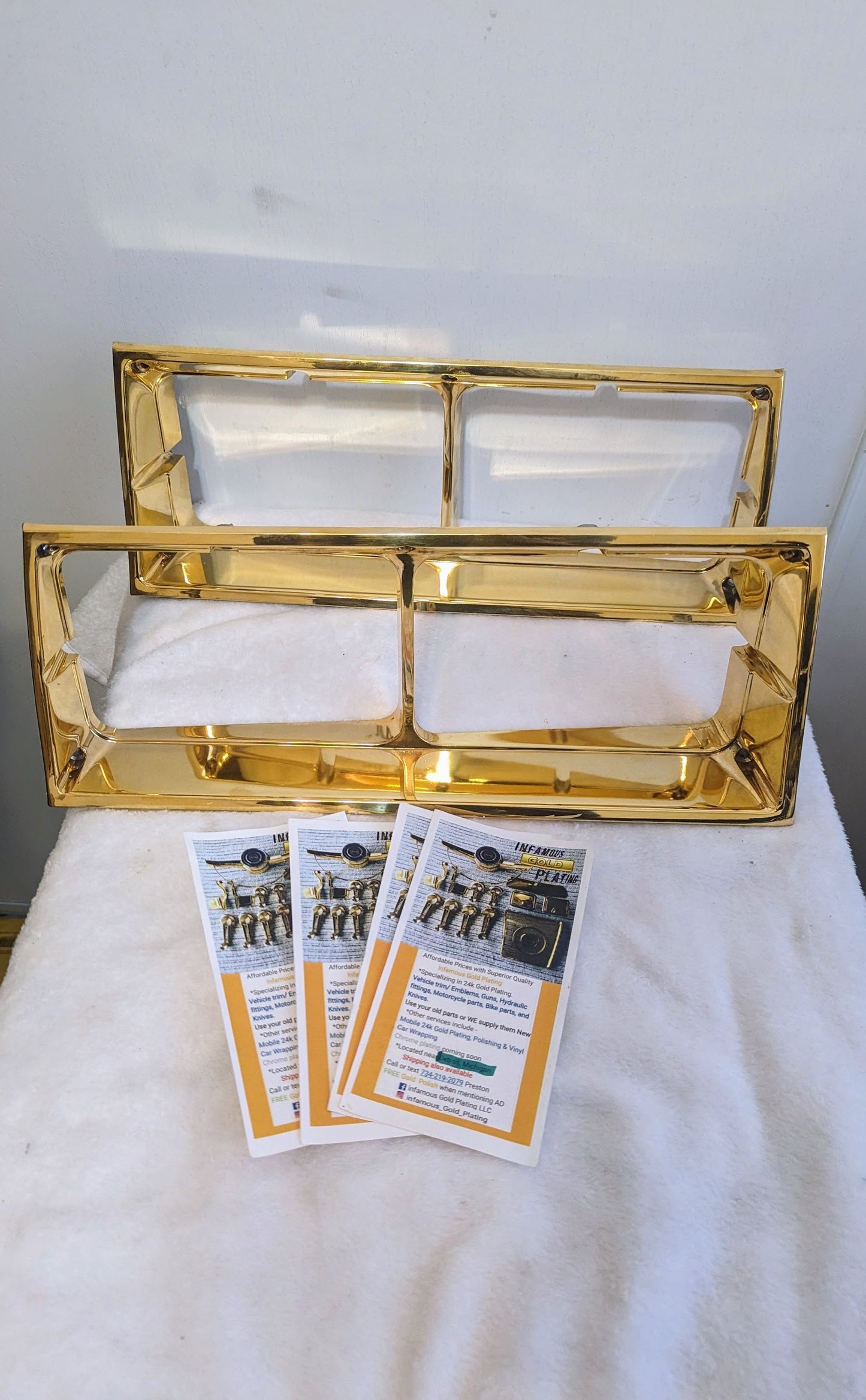 Gbody Headlight Bezels Triple 24k Gold plated