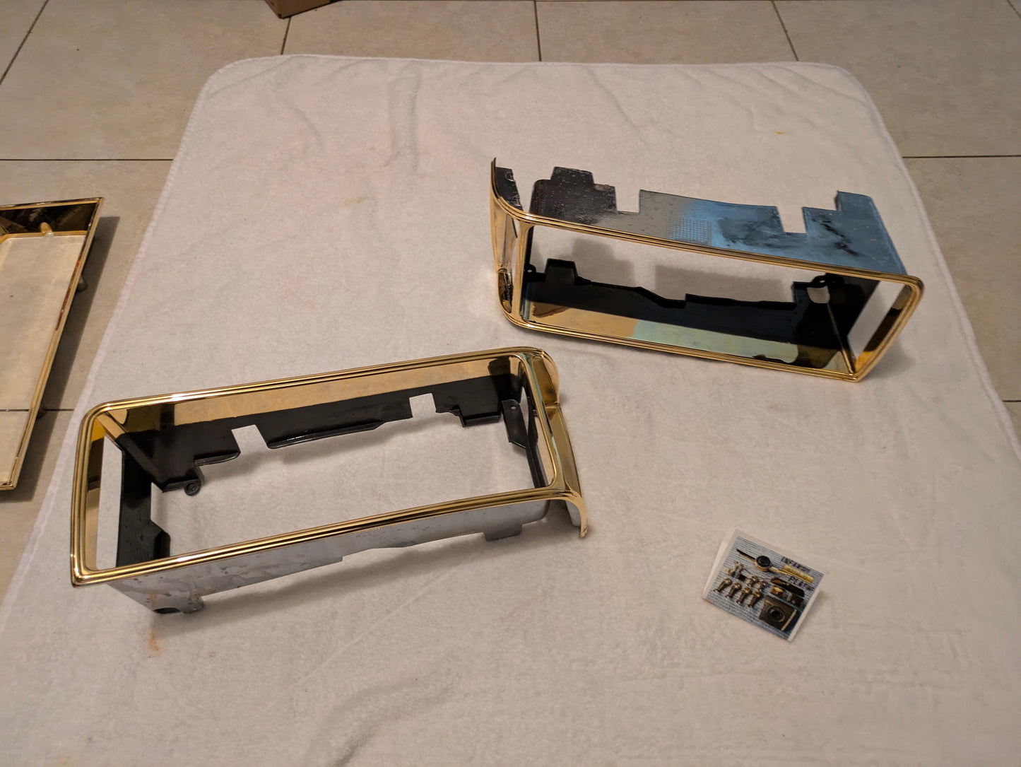 80-90 Caprice Headlight bezels Triple 24k Gold Plated