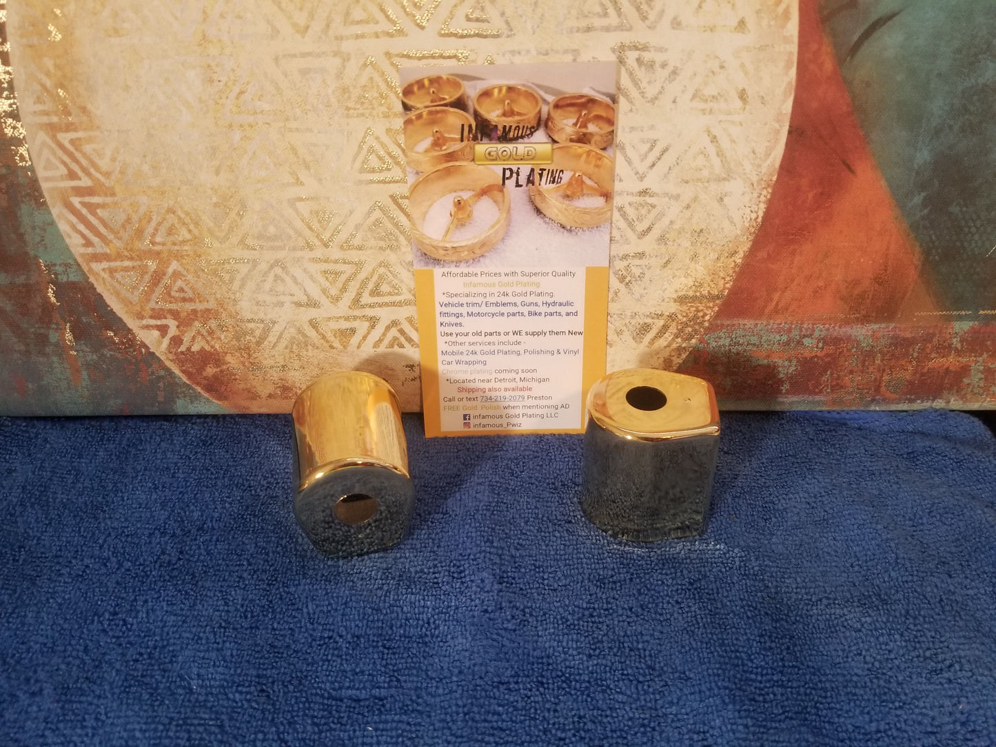 Delta dump cover Triple 24k Gold plated 1 pc