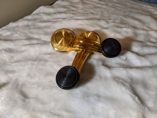 Window cranks (2)(Black knob) Triple 24k Gold plated