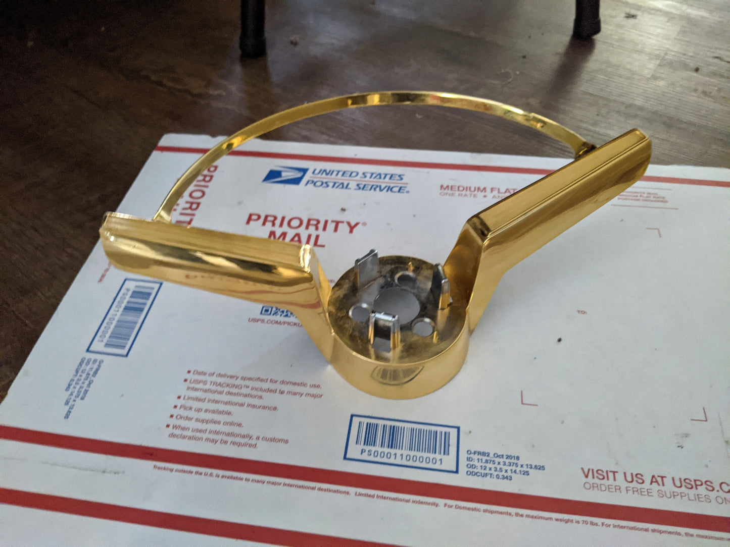 impala horn ring Triple 24k Gold plated