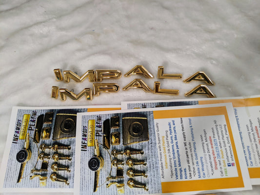 24k Gold impala letters set