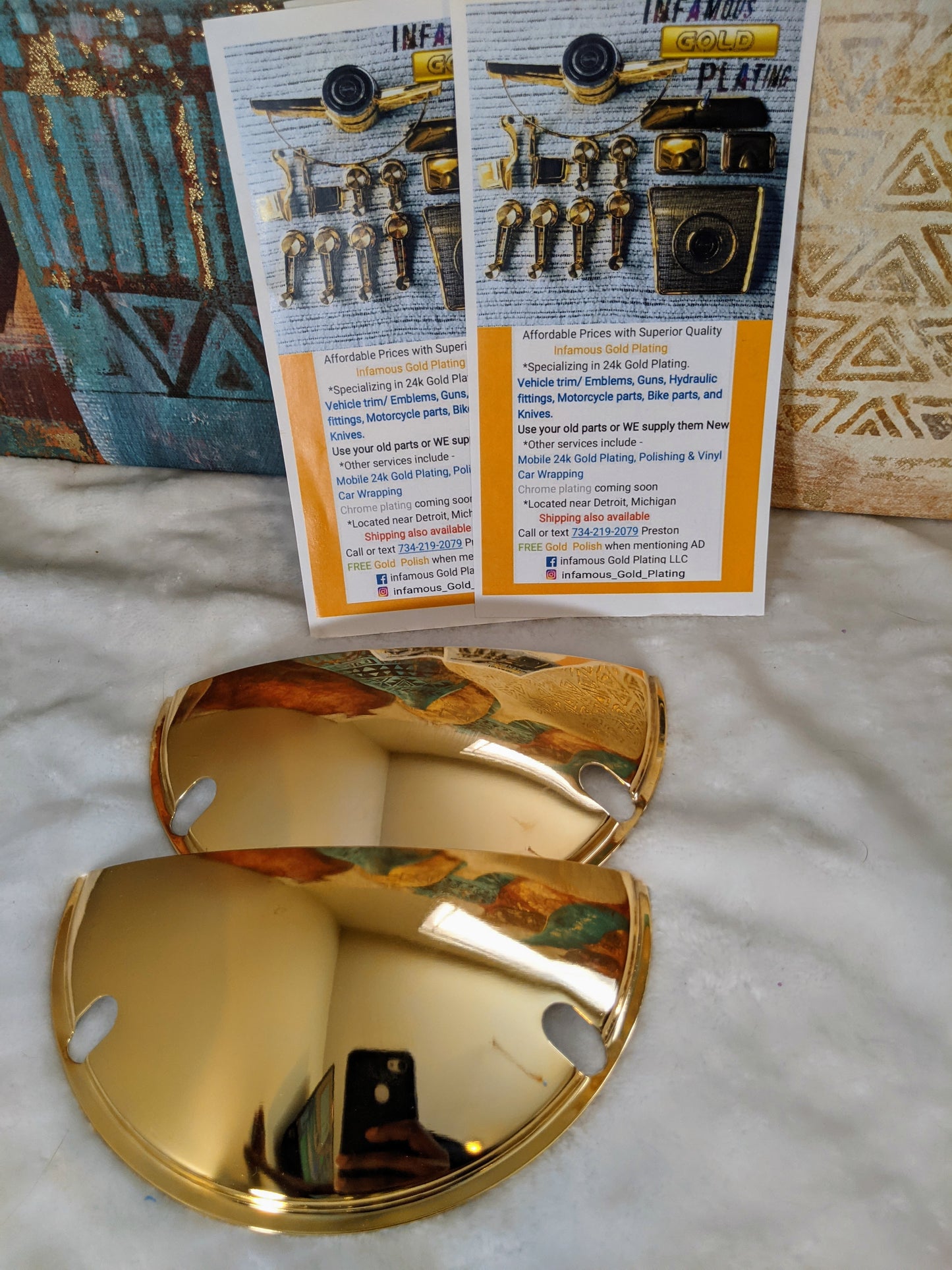 Impala Half moons 2x Triple 24k Gold plated