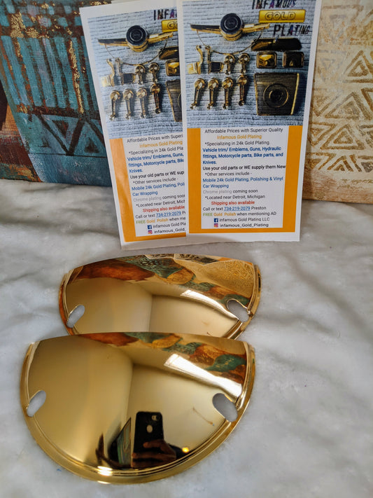 Impala Half moons 2x Triple 24k Gold plated