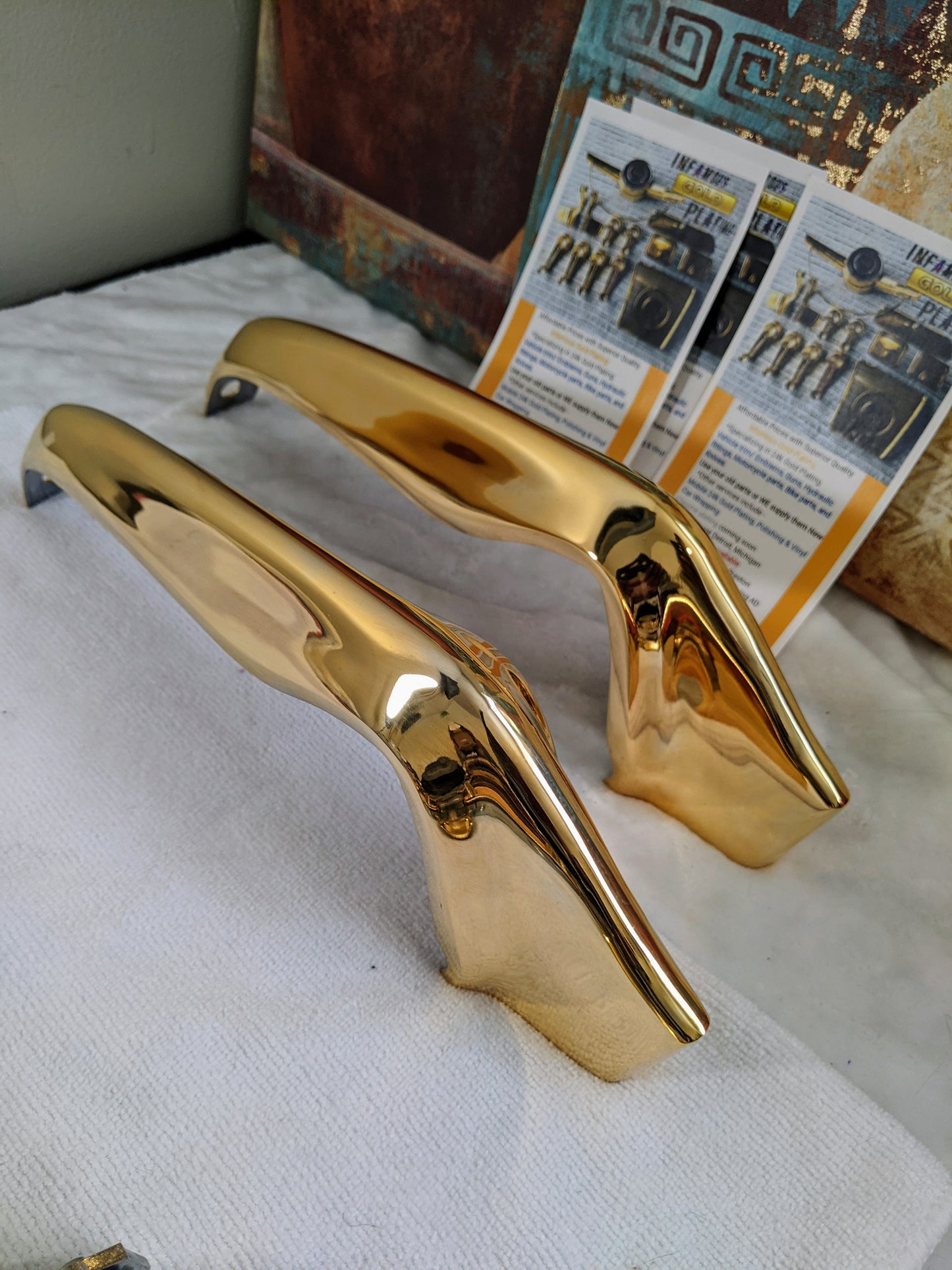 impala FRONT bumper guards (2) Triple 24k Gold plated