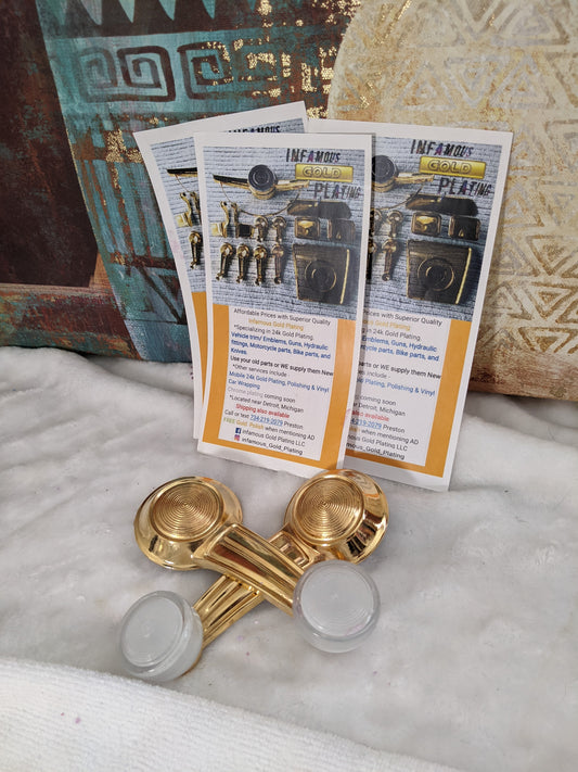 Window cranks (Clear Knob) Triple 24k Gold plated
