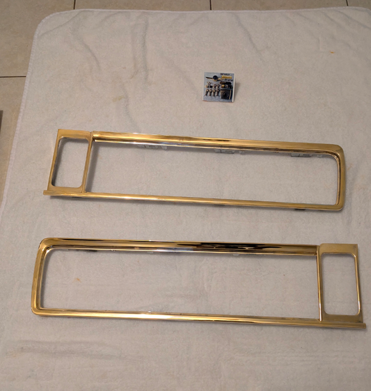 86-90 Caprice Taillight Bezels Triple 24k Gold Plated