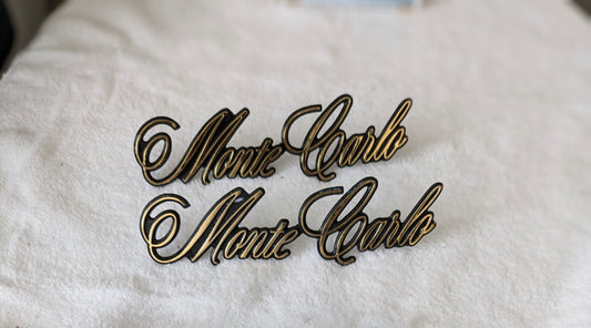 Monte Carlo fender emblems 24k Gold plated